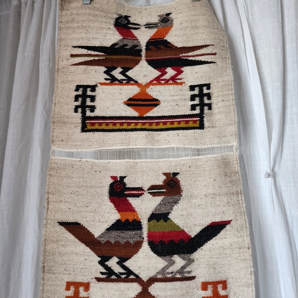 Vintage Handcrafted Woven Wool Multicolor Wall Hanging Decor - Picture 3 of 5